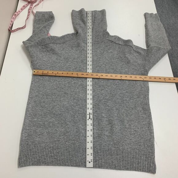 Peyton Jensen Tatum Tunic Sweater Women S Small Gray Turtleneck Pullover Stretch - Picture 10 of 16